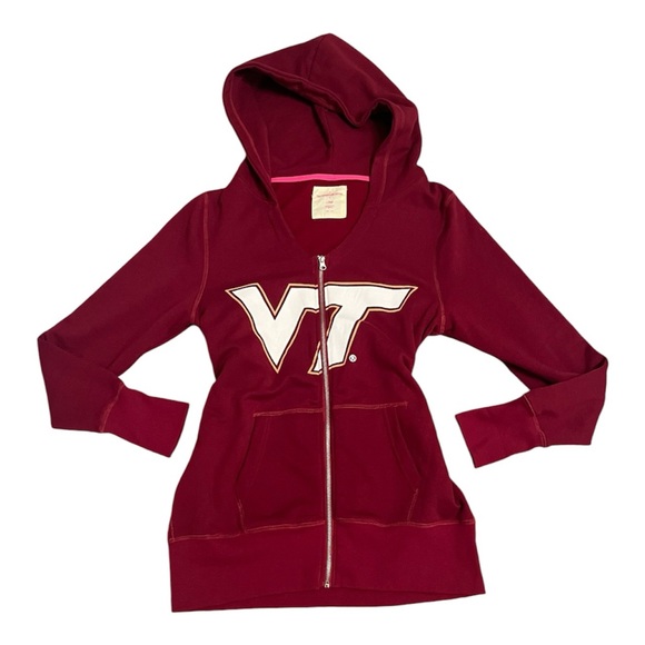 Red Virginia Tech zip up hoodie women’s L - Picture 1 of 7